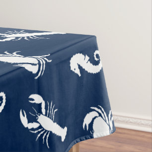 Nautic Sea Animals Muster Hummerkrabbe Seepferd Tischdecke