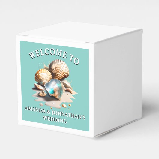 Nautic Sea Muschel 3D seashells marine beach Geschenkschachtel (Vorderseite)