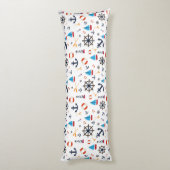 Nautic Sea Segelboot Leuchtturm Beete Seitenschläferkissen (Rückseite (Vertikal))