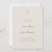 Nautic Seashell Classic Formal Ecru Wedding Save The Date (Vorderseite)