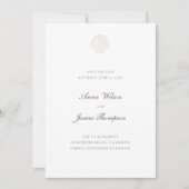 Nautic Seashell Classic Formal Pure Wedding Save The Date (Vorderseite)