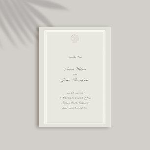 Nautic Seashell Classic Frame formale Hochzeit Save The Date