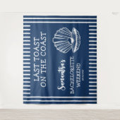 Nautic Seashell Junggeselinnen-Abschied gestern To Wandteppich (Vorderseite)