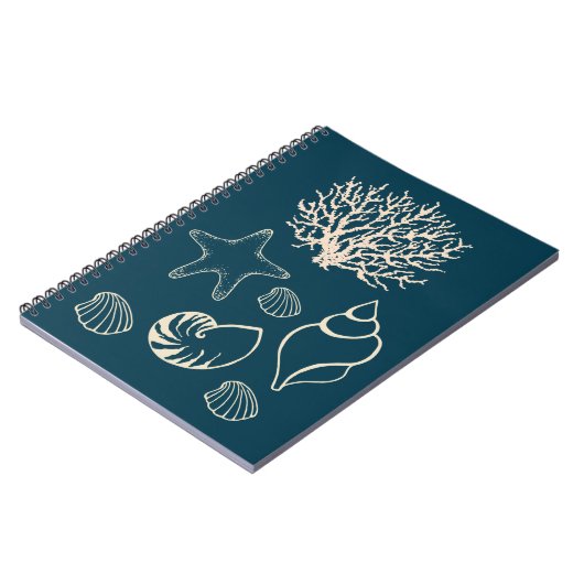 Nautic Seashell Notebook Notizblock (Linke Seite)