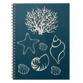 Nautic Seashell Notebook Notizblock (Vorderseite)