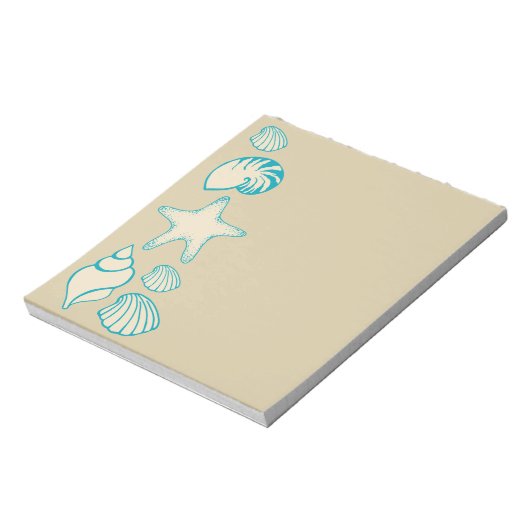 Nautic Seashell Notepad Notizblock (Rotiert)