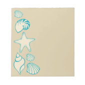 Nautic Seashell Notepad Notizblock (Vorderseite)