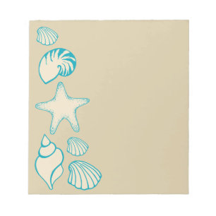 Nautic Seashell Notepad Notizblock