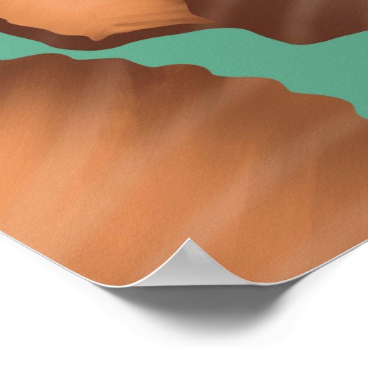 Nautic Seashell Türkise Pattern Poster (Ecke)