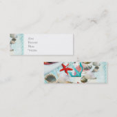 Nautic Seashells Anchor Starfish Beach Thema Mini Visitenkarte (Vorne/Hinten)