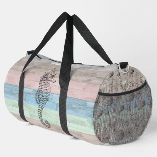 Nautic Seashells Large Duffel Bag Duffle Bag (Rechte Ecke)