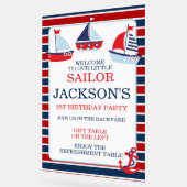 Nautic Segelboote 1. Geburtstag Begrüßungszeichen Acrylschild (Winkel)