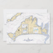 Nautic Sei meine Bridesmaid | Martha's Vineyard Einladung (Rückseite)