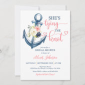 Nautic She's Bying the Knot Brautparty (Pink) Einladung (Vorderseite)