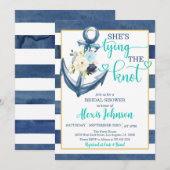 Nautic She's The Knot Brautparty (T/S) Einladung (Vorne/Hinten)