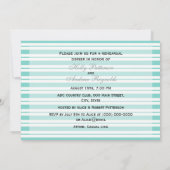 Nautic Ship lt Blue White Stripe H Probe Din Einladung (Rückseite)