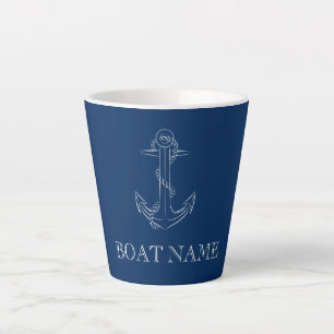 Nautic Spirit Anchor Navy Blue Milchtasse