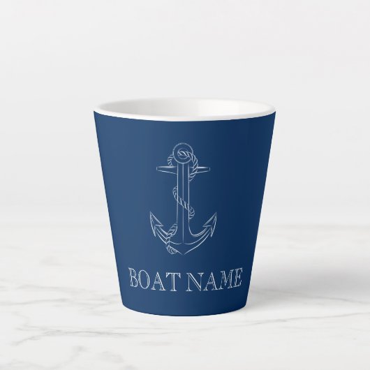 Nautic Spirit Anchor Navy Blue Milchtasse (Vorderseite)