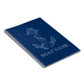 Nautic Spirit Anchor Navy Blue Notizblock (Rechte Seite)