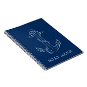 Nautic Spirit Anchor Navy Blue Notizblock (Rechte Seite)