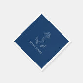 Nautic Spirit Anchor Navy Blue Serviette (Ecke)