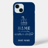 Nautic Spirit Boat Navy Blue Case-Mate iPhone Hülle (Rückseite)