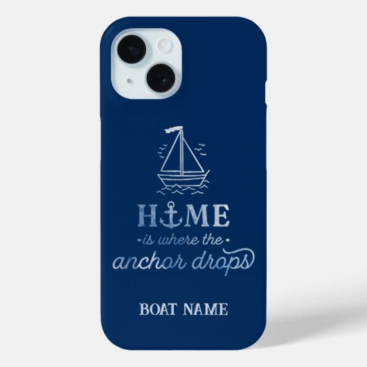 Nautic Spirit Boat Navy Blue Case-Mate iPhone Hülle (Rückseite)