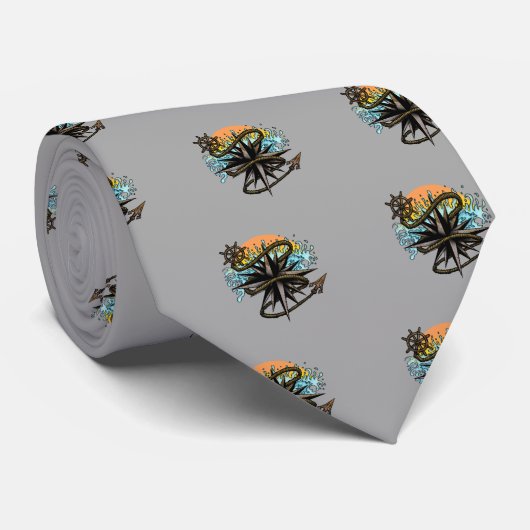 Nautic Splash Krawatte (Gerollt)