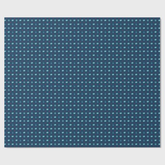 Nautic Star Pattern Geschenkpapier (Flach)
