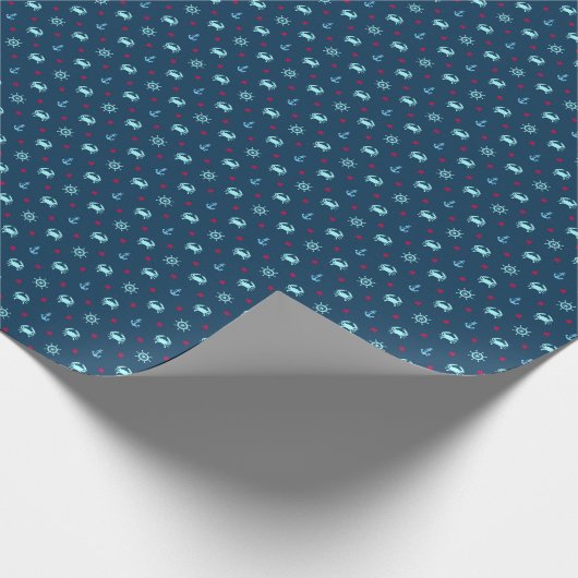 Nautic Star Pattern Geschenkpapier (Ecke)
