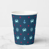 Nautic Star Pattern Pappbecher (Links)