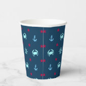Nautic Star Pattern Pappbecher (Rechts)