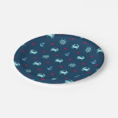 Nautic Star Pattern Pappteller (Schrägansicht)