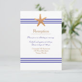 Nautic Starfish - Empfang Einladung (Stehend Vorderseite)