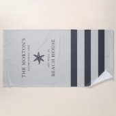 Nautic Starfish Family Beach House Strandtuch (Vorderseite)