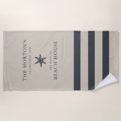 Nautic Starfish Family Beach House Strandtuch (Vorderseite)