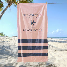 Nautic Starfish Family Beach House Strandtuch