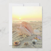 Nautic Starfish Name Beach Sunset Save the Date Einladung (Rückseite)
