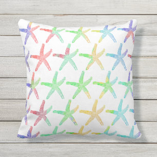 Nautic Starfish Patterns Ocean Colorful Niedlich  Kissen