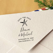 Nautic Starfish SAVE THE DATE Kalligrafie Permastempel