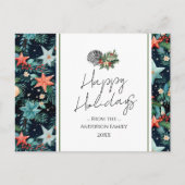 Nautic Starfish Weihnachtsgrüße Postkarte (Vorderseite)