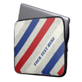 Nautic Strip Laptop Sleeve (Vorderseite Links)