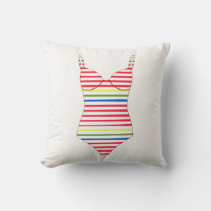 Nautic Stripe Swimsuit Kissen