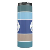 Nautic Stripes custom monogram tumbler Thermosbecher (Rückseite)