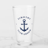 Nautic Style Anchor | Team Groom Glas (Vorderseite)