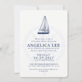 Nautic Style Retirement Dinner Absenden Einladung (Vorderseite)