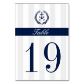 Nautic Style Wedding Tischnummer (Rückseite)