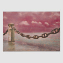 Nautic Summer Beach Front Pink Brown Wasserfarbe