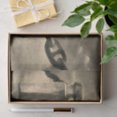 Nautic Summer Beach Front Sepia Brown Wasserfarbe Seidenpapier (Geschenk)