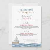 Nautic Summer Junggeselinnen-Abschied Einladung (Rückseite)